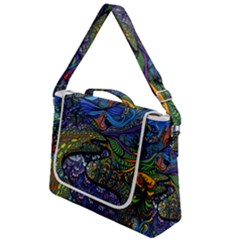 Multicolored Abstract Painting Artwork Psychedelic Colorful Box Up Messenger Bag by Bedest