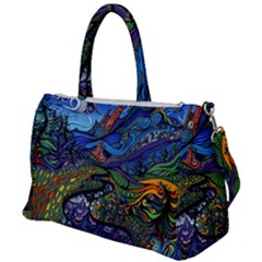 Multicolored Abstract Painting Artwork Psychedelic Colorful Duffel Travel Bag by Bedest