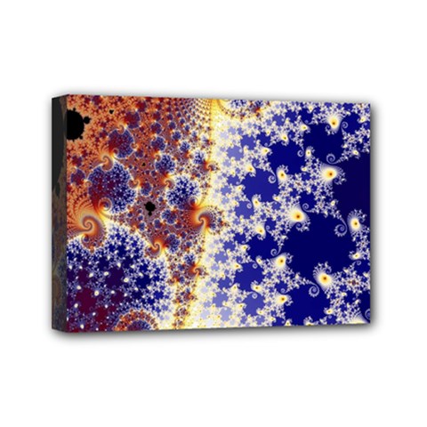 Psychedelic Colorful Abstract Trippy Fractal Mandelbrot Set Mini Canvas 7  X 5  (stretched)