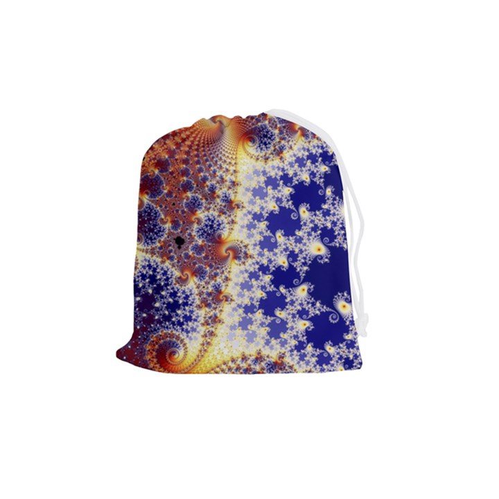 Psychedelic Colorful Abstract Trippy Fractal Mandelbrot Set Drawstring Pouch (Medium)