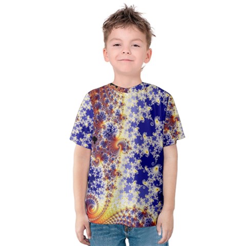 Psychedelic Colorful Abstract Trippy Fractal Mandelbrot Set Kids  Cotton T-shirt by Bedest