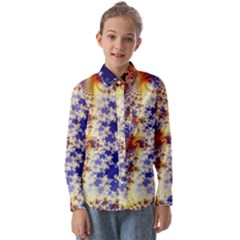 Psychedelic Colorful Abstract Trippy Fractal Mandelbrot Set Kids  Long Sleeve Shirt by Bedest