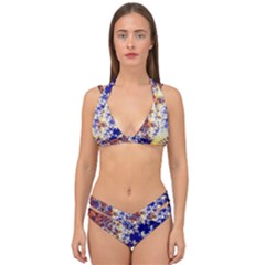 Psychedelic Colorful Abstract Trippy Fractal Mandelbrot Set Double Strap Halter Bikini Set by Bedest