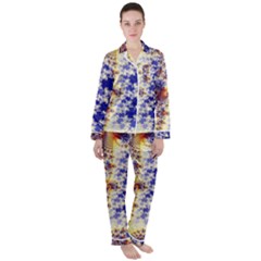 Psychedelic Colorful Abstract Trippy Fractal Mandelbrot Set Women s Long Sleeve Satin Pajamas Set	 by Bedest