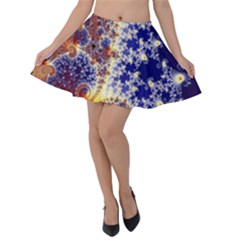 Psychedelic Colorful Abstract Trippy Fractal Mandelbrot Set Velvet Skater Skirt by Bedest