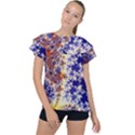 Psychedelic Colorful Abstract Trippy Fractal Mandelbrot Set Ruffle Collar Chiffon Blouse View1