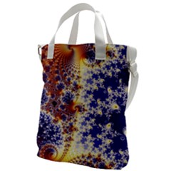 Psychedelic Colorful Abstract Trippy Fractal Mandelbrot Set Canvas Messenger Bag by Bedest