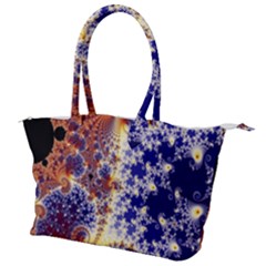 Psychedelic Colorful Abstract Trippy Fractal Mandelbrot Set Canvas Shoulder Bag by Bedest