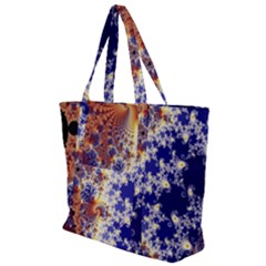 Psychedelic Colorful Abstract Trippy Fractal Mandelbrot Set Zip Up Canvas Bag by Bedest