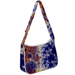 Psychedelic Colorful Abstract Trippy Fractal Mandelbrot Set Zip Up Shoulder Bag by Bedest