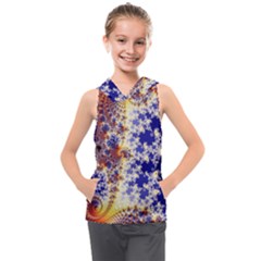 Psychedelic Colorful Abstract Trippy Fractal Mandelbrot Set Kids  Sleeveless Hoodie by Bedest