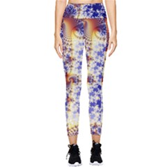 Psychedelic Colorful Abstract Trippy Fractal Mandelbrot Set Pocket Leggings  by Bedest