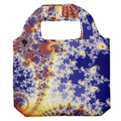 Psychedelic Colorful Abstract Trippy Fractal Mandelbrot Set Premium Foldable Grocery Recycle Bag by Bedest