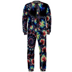 Psychedelic Colorful Abstract Trippy Fractal Onepiece Jumpsuit (men) by Bedest