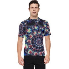 Psychedelic Colorful Abstract Trippy Fractal Men s Short Sleeve Rash Guard by Bedest