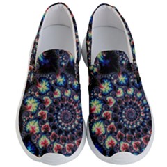 Psychedelic Colorful Abstract Trippy Fractal Men s Lightweight Slip Ons by Bedest