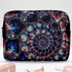 Psychedelic Colorful Abstract Trippy Fractal Make Up Pouch (large) by Bedest