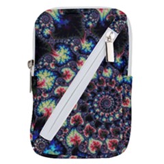 Psychedelic Colorful Abstract Trippy Fractal Belt Pouch Bag (large) by Bedest