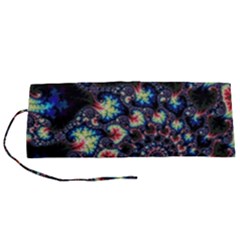 Psychedelic Colorful Abstract Trippy Fractal Roll Up Canvas Pencil Holder (s) by Bedest