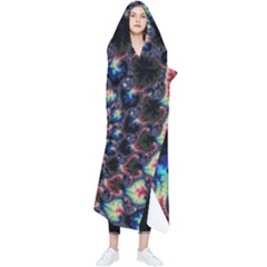 Psychedelic Colorful Abstract Trippy Fractal Wearable Blanket by Bedest