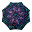 Purple Psychedelic Art Pattern Mosaic Design Fractal Art Golf Umbrellas View1