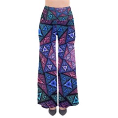 Purple Psychedelic Art Pattern Mosaic Design Fractal Art So Vintage Palazzo Pants by Bedest