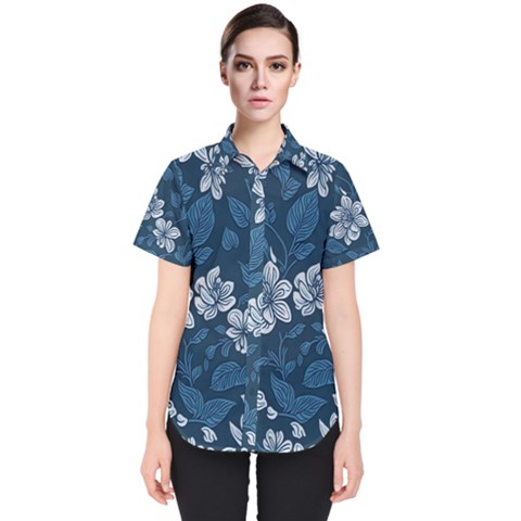 Pattern Flower Nature Women s Short Sleeve Shirt by Bedest