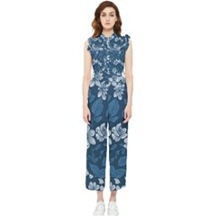 Pattern Flower Nature Women s Frill Top Chiffon Jumpsuit by Bedest