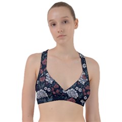 Flower Pattern Sweetheart Sports Bra by Bedest