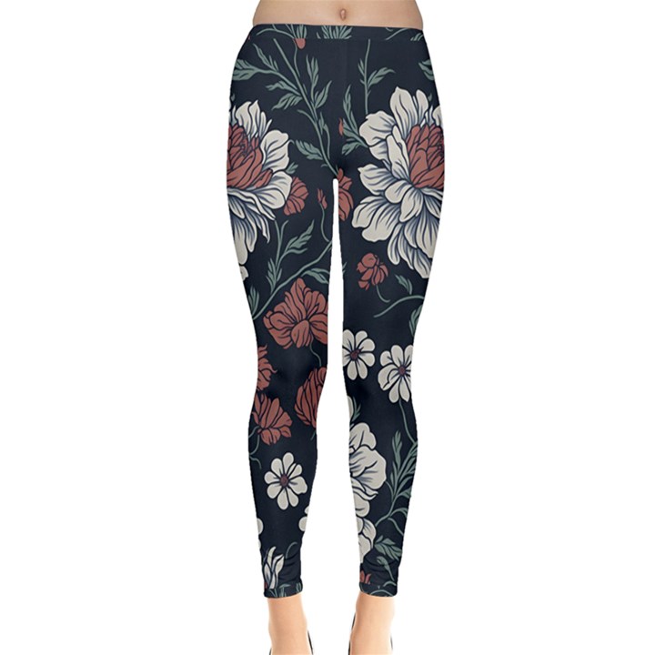 Flower Pattern Inside Out Leggings