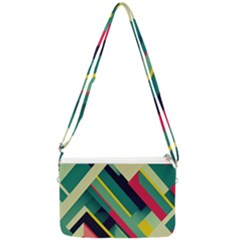 Abstract Geometric Design Pattern Double Gusset Crossbody Bag by Bedest