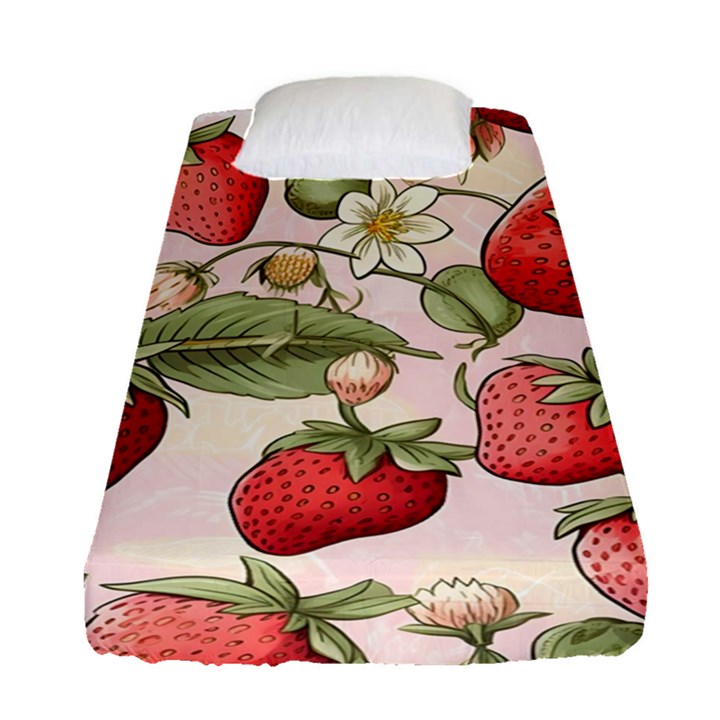 Strawberry Fruit Fitted Sheet (Single Size)