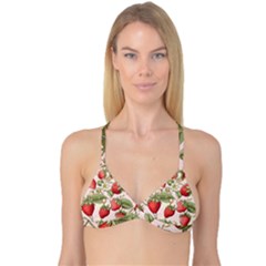 Strawberry Fruit Reversible Tri Bikini Top by Bedest