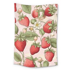 Strawberry Fruit Large Tapestry by Bedest