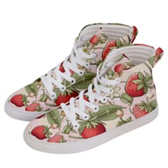 Strawberry Fruit Men s Hi-top Skate Sneakers by Bedest