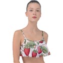 Strawberry Fruit Frill Bikini Top View1