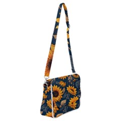 Flower Pattern Spring Shoulder Bag With Back Zipper by Bedest