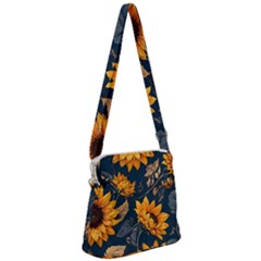 Flower Pattern Spring Zipper Messenger Bag by Bedest