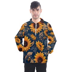 Flower Pattern Spring Men s Half Zip Pullover