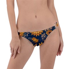 Flower Pattern Spring Ring Detail Bikini Bottoms by Bedest