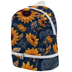 Flower Pattern Spring Zip Bottom Backpack