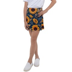 Flower Pattern Spring Kids  Tennis Skirt by Bedest