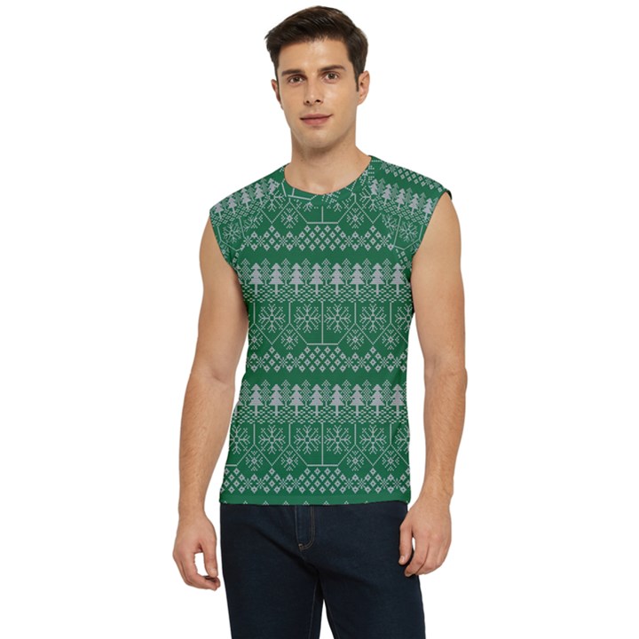 Christmas Knit Digital Men s Raglan Cap Sleeve T-Shirt