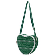 Christmas Knit Digital Heart Shoulder Bag by Mariart