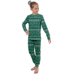 Christmas Knit Digital Kids  Long Sleeve Set 