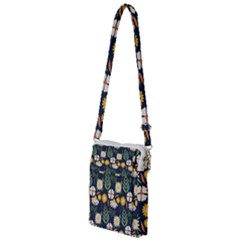 Flower Grey Pattern Floral Multi Function Travel Bag