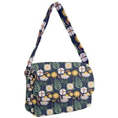 Flower Grey Pattern Floral Courier Bag