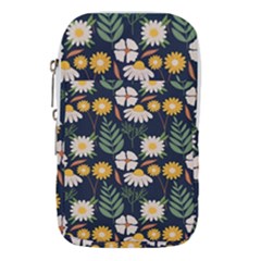 Flower Grey Pattern Floral Waist Pouch (large)