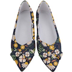 Flower Grey Pattern Floral Women s Bow Heels by Dutashop