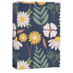 Flower Grey Pattern Floral Playing Cards Single Design (rectangle) With Custom Box by Dutashop